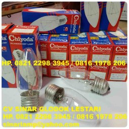 Lampu Candle Pijar E27 Clear 40W 25W Chiyoda
